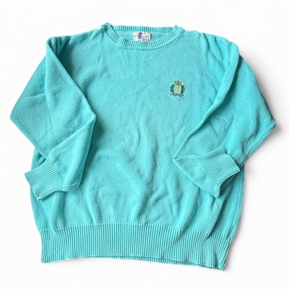 ENGLISH SPORTS SHOP Bermuda 100% Cotton blue Crewneck Pullover Sweater SZ M